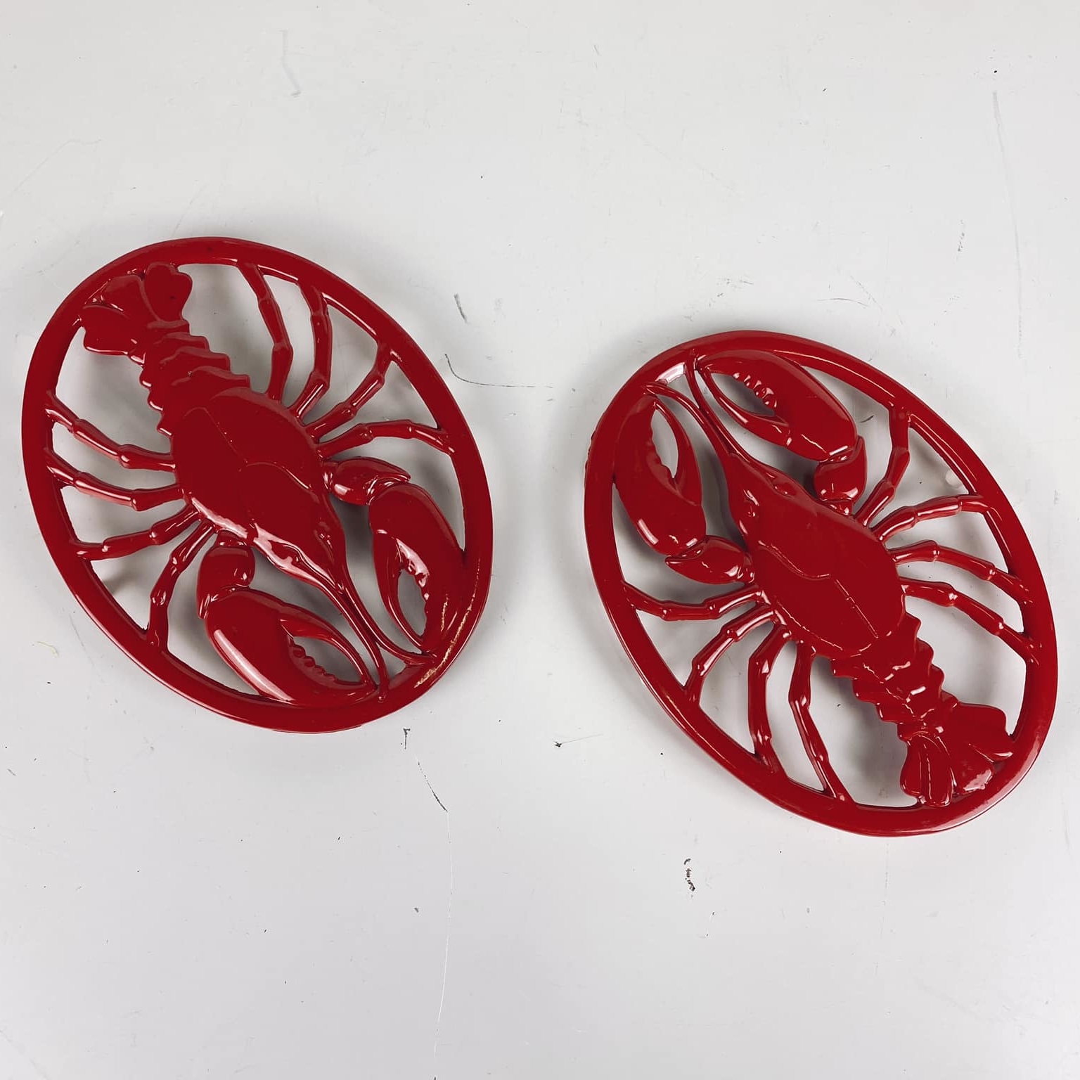 Підставка під гаряче Лобстер червона метал KD-060