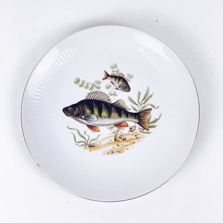 Тарілка серія Риби 3 порцеляна