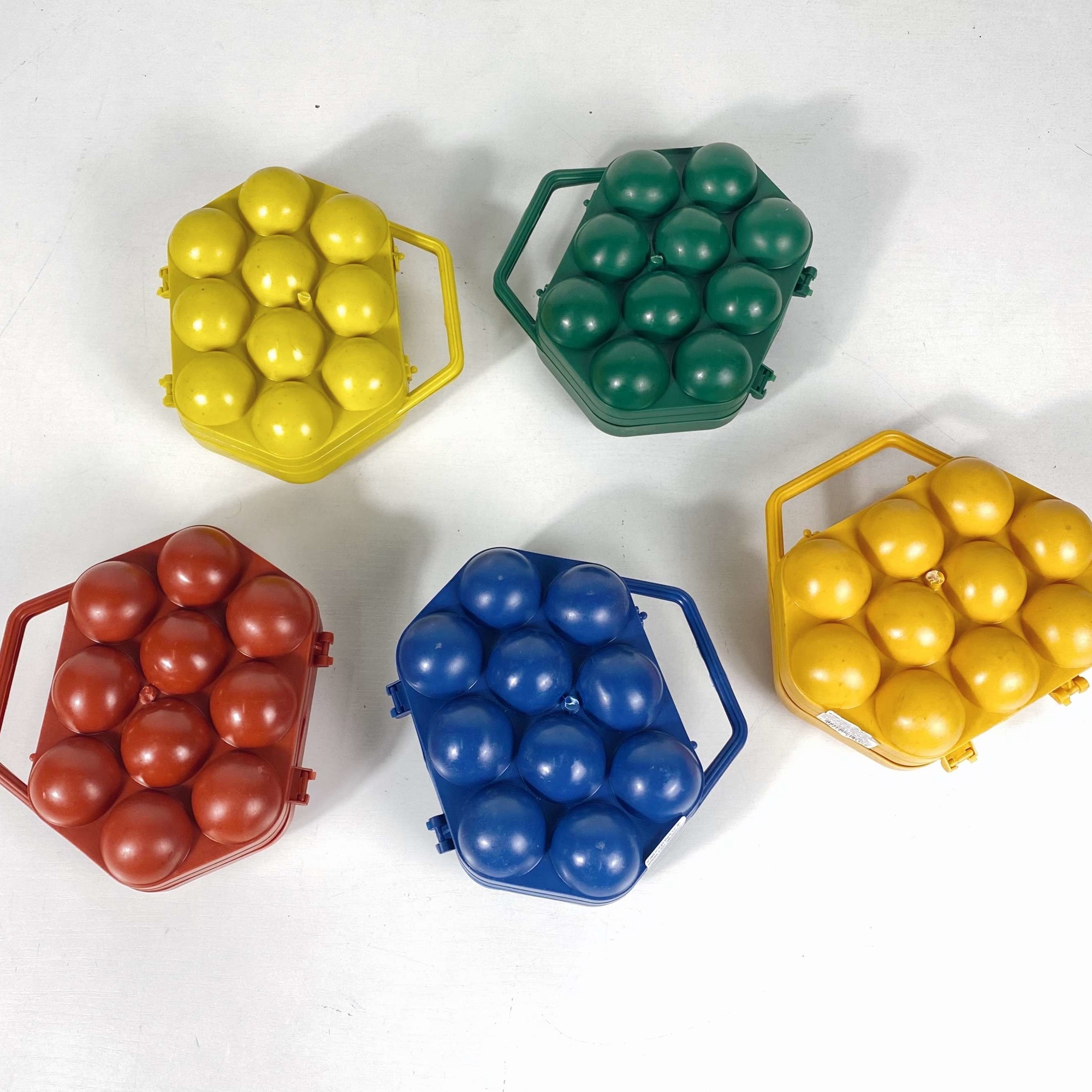 Лоток для яєць з ручкою кольоровий пластик KD-061