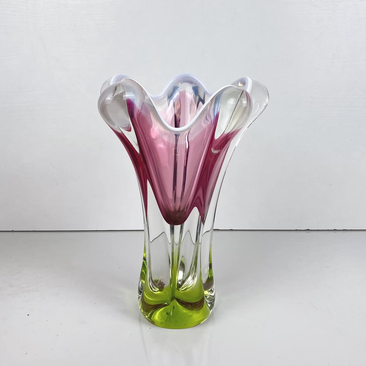 Ваза кольорова художнє скло вінтаж VA-409