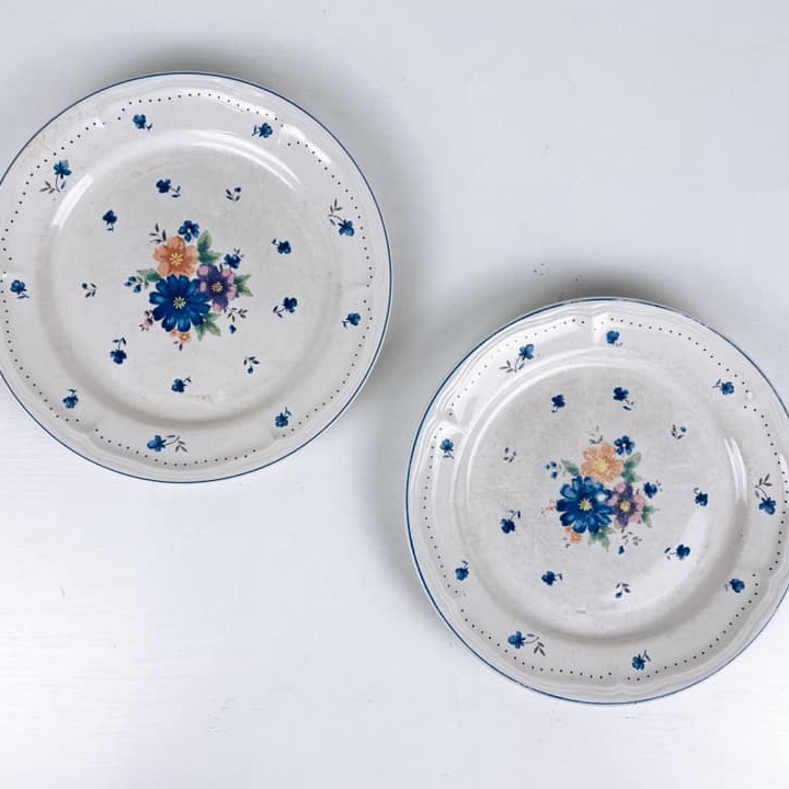 Тарілка обідня Квіти-ситець вінтаж кераміка PP-103