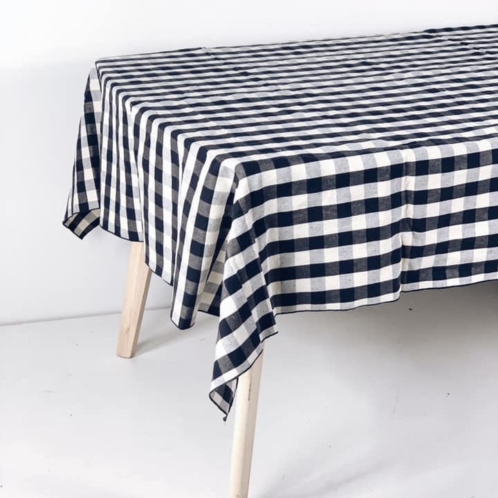 Скатертина у клітинку ч/б TT-069