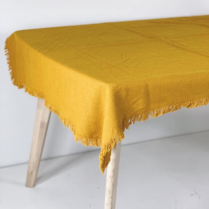 Скатертина жовто-гаряча дрібна фактура TT-076