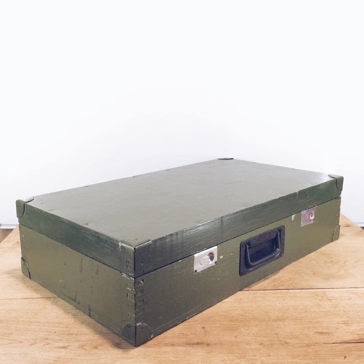 Ящик-чемодан для інструментів т-зелений дерево вінтаж №21