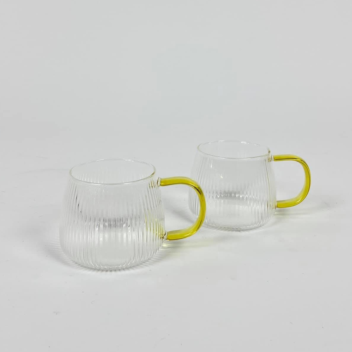 Чашка жовте/прозоре скло GS-065