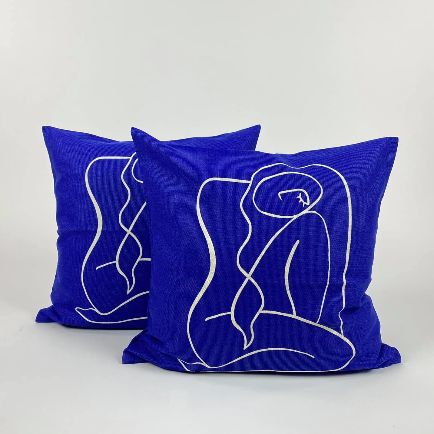 Подушка декоративна принт Абстракція синій 1 PW-389