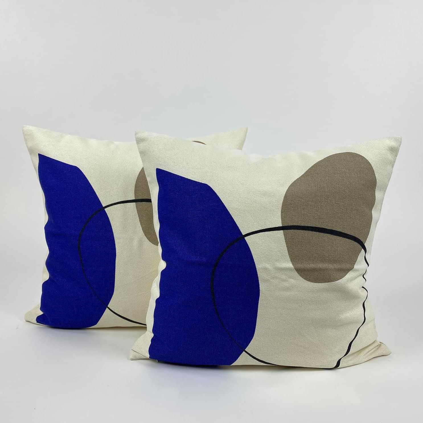 Подушка декоративна принт Абстракція синій 2 PW-390