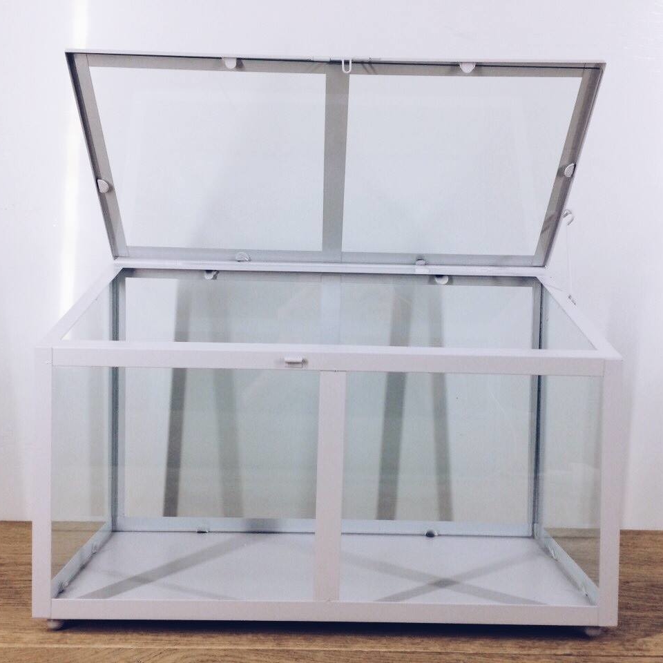 Оранжерея мала біла скло/метал