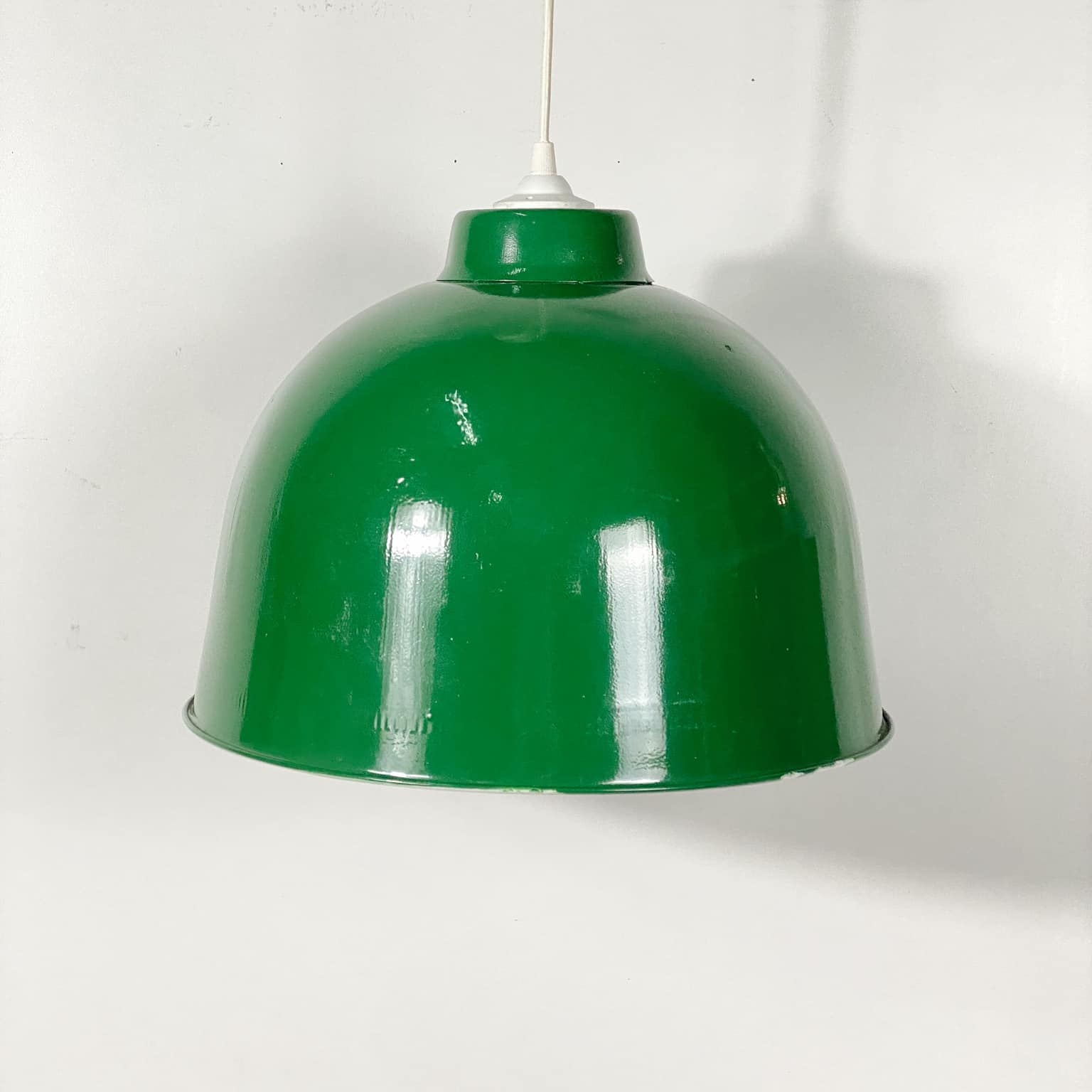 Світильник підвісний "промисловий" зелений метал/емаль LS-045