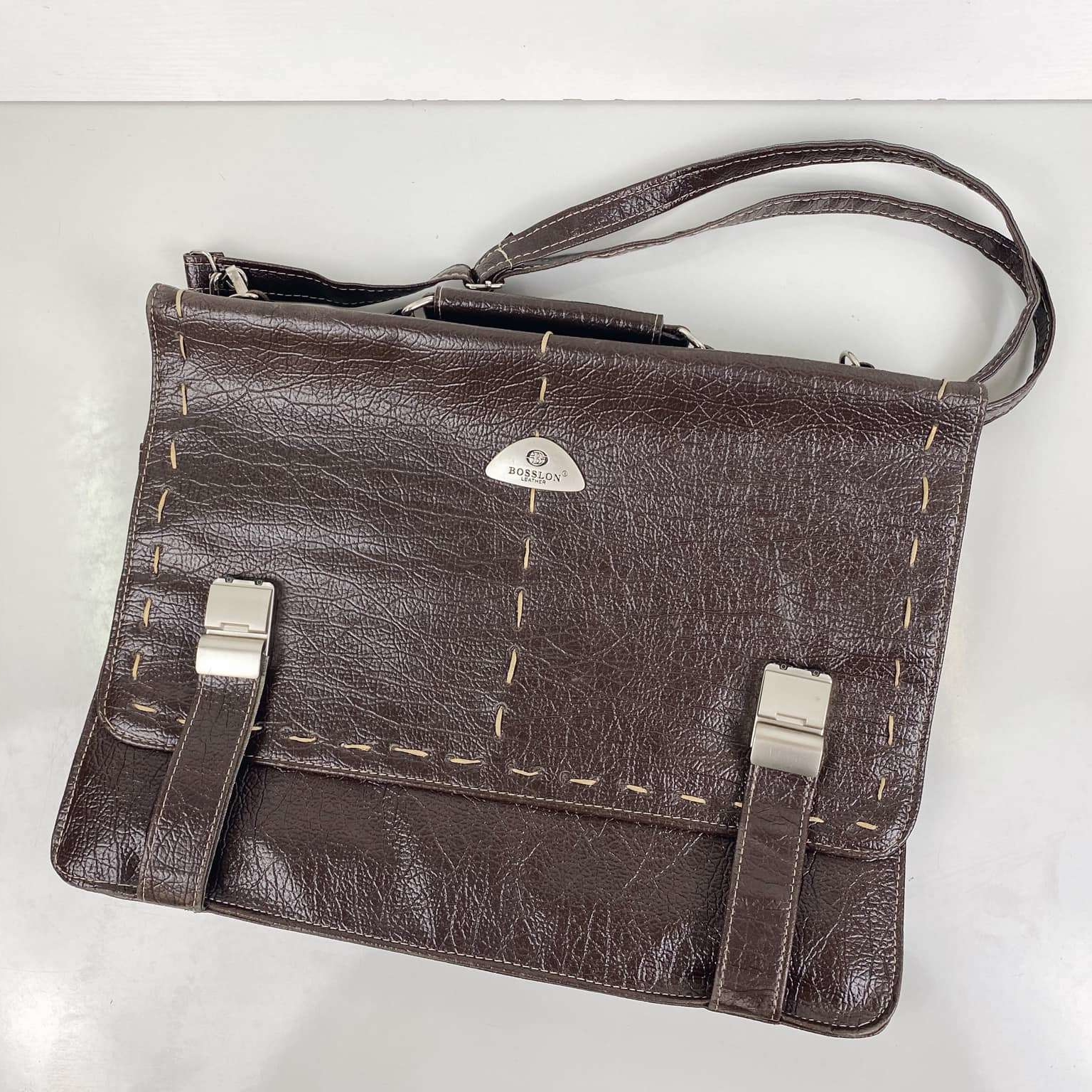 Сумка-портфель коричнева шкіра MB-139