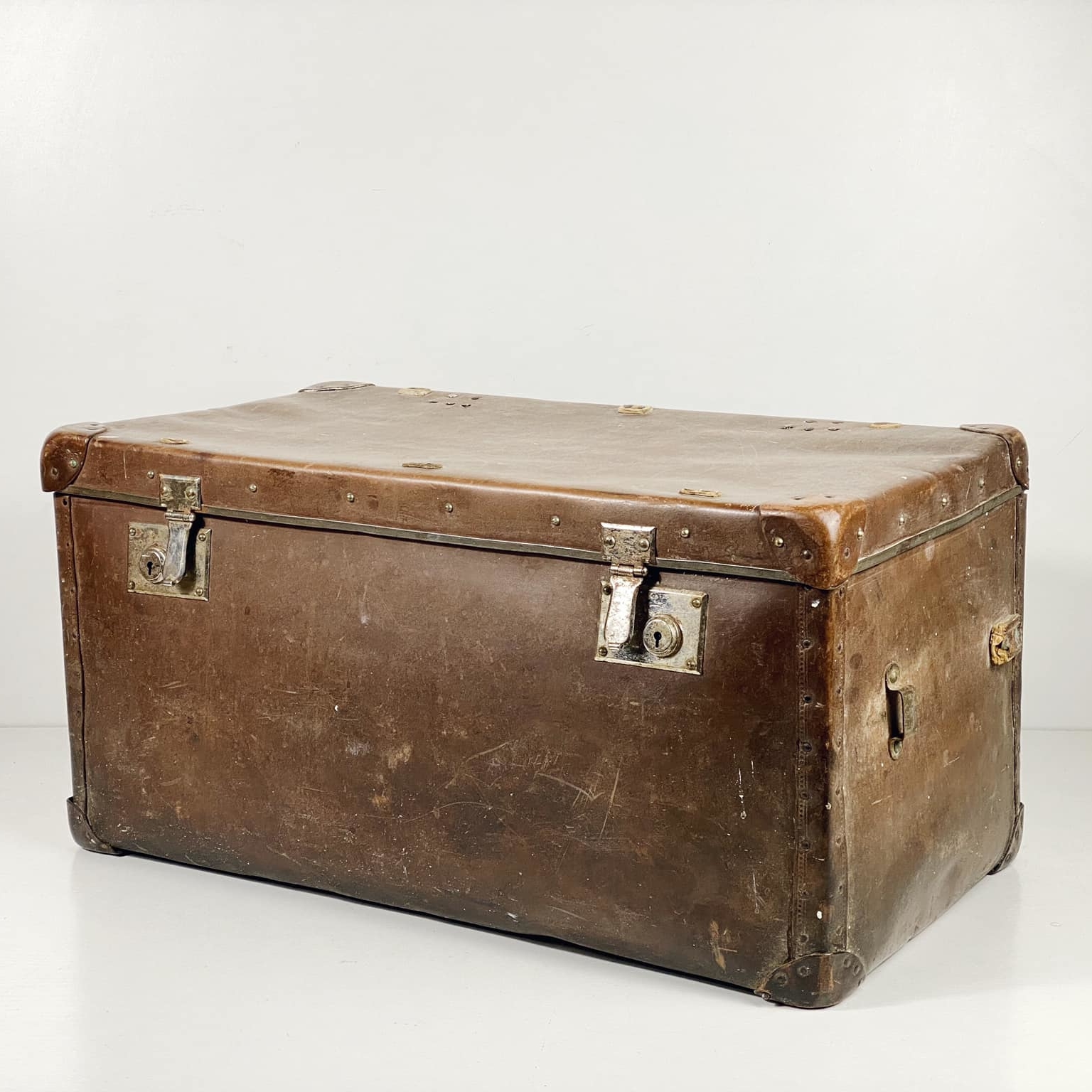 Валіза-кофр т-коричнева шкіра вінтаж VL-100