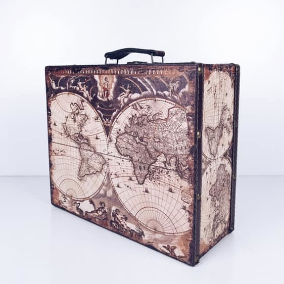 Валіза з принтом Старі мапи VL-096