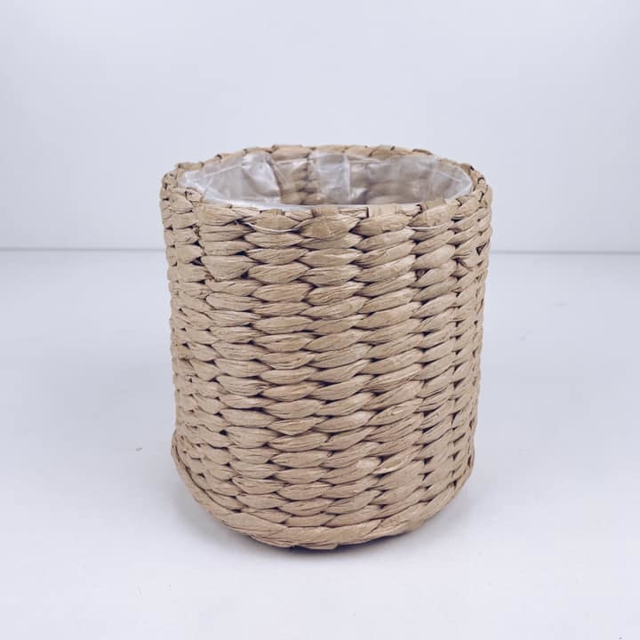 Кошик-кашпо плетений очерет 2