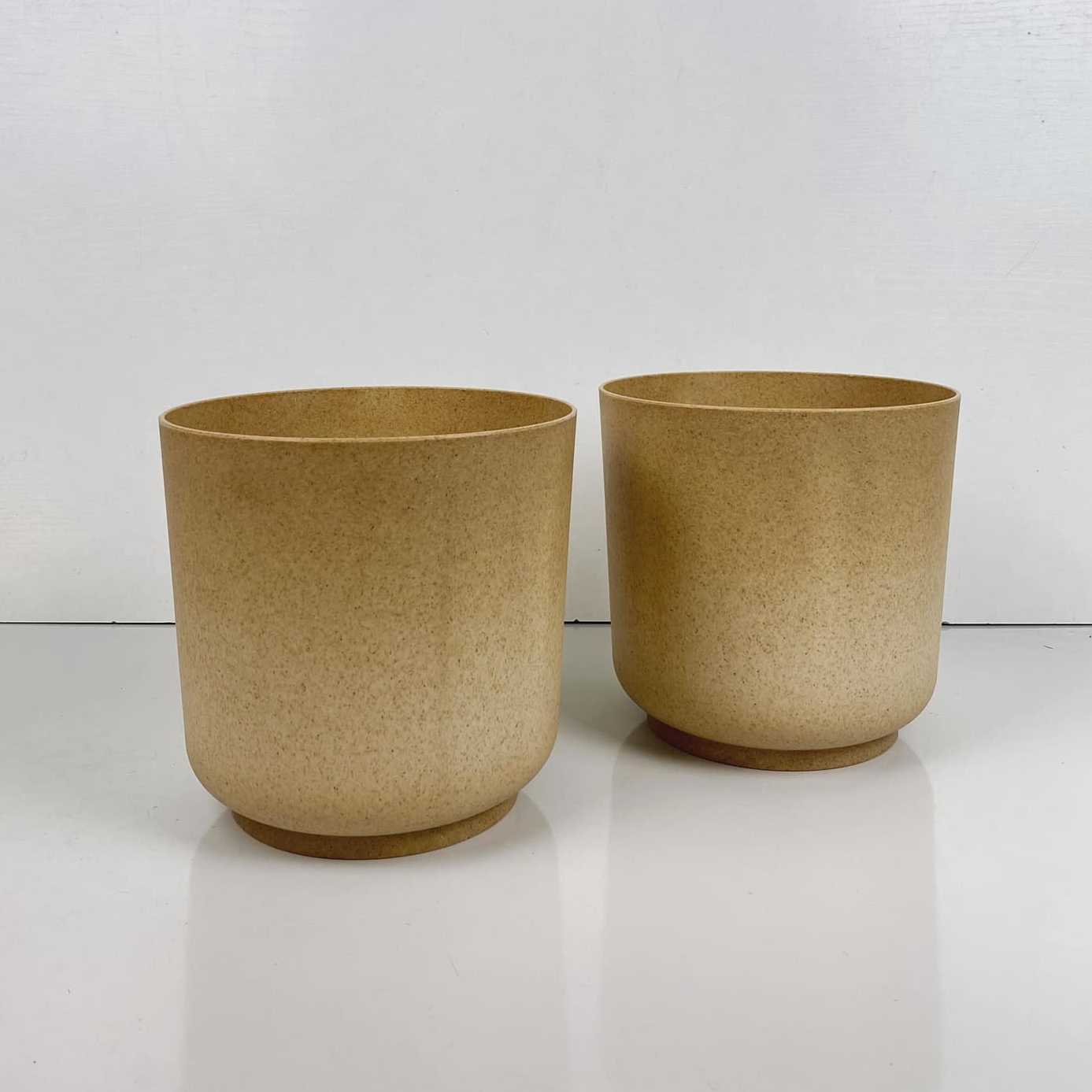 Кашпо беж з ефектом омбре кераміка