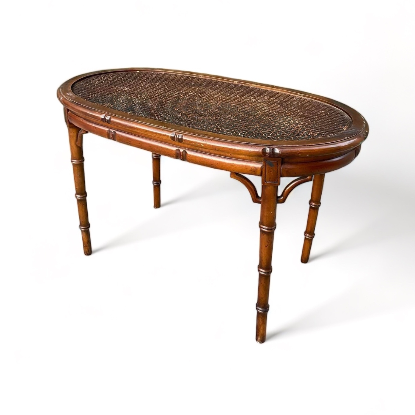 Столик кавовий овальний ротанг вінтаж TB-850