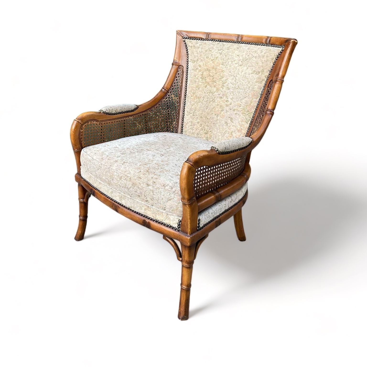 Крісло ротанг беж обивка вінтаж CH-144