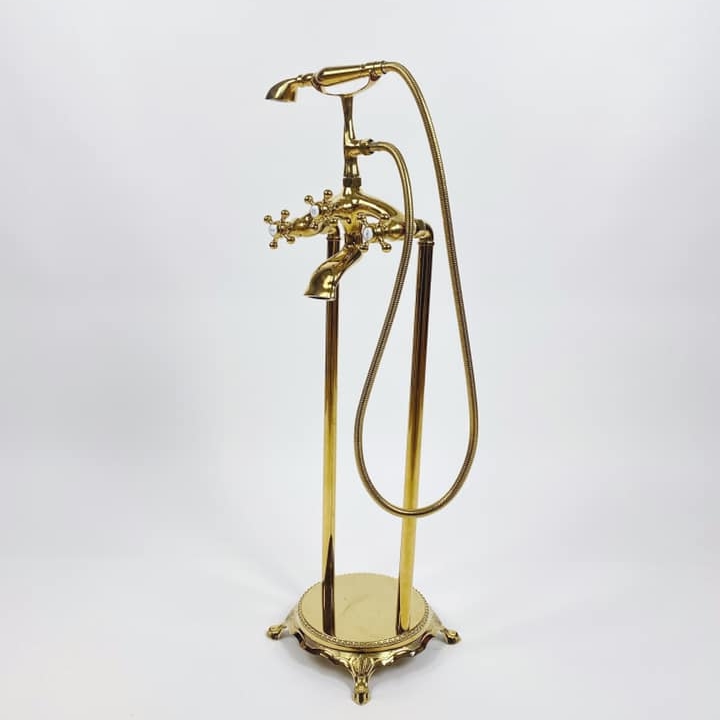 Змішувач для ванни підлоговий золото метал 1