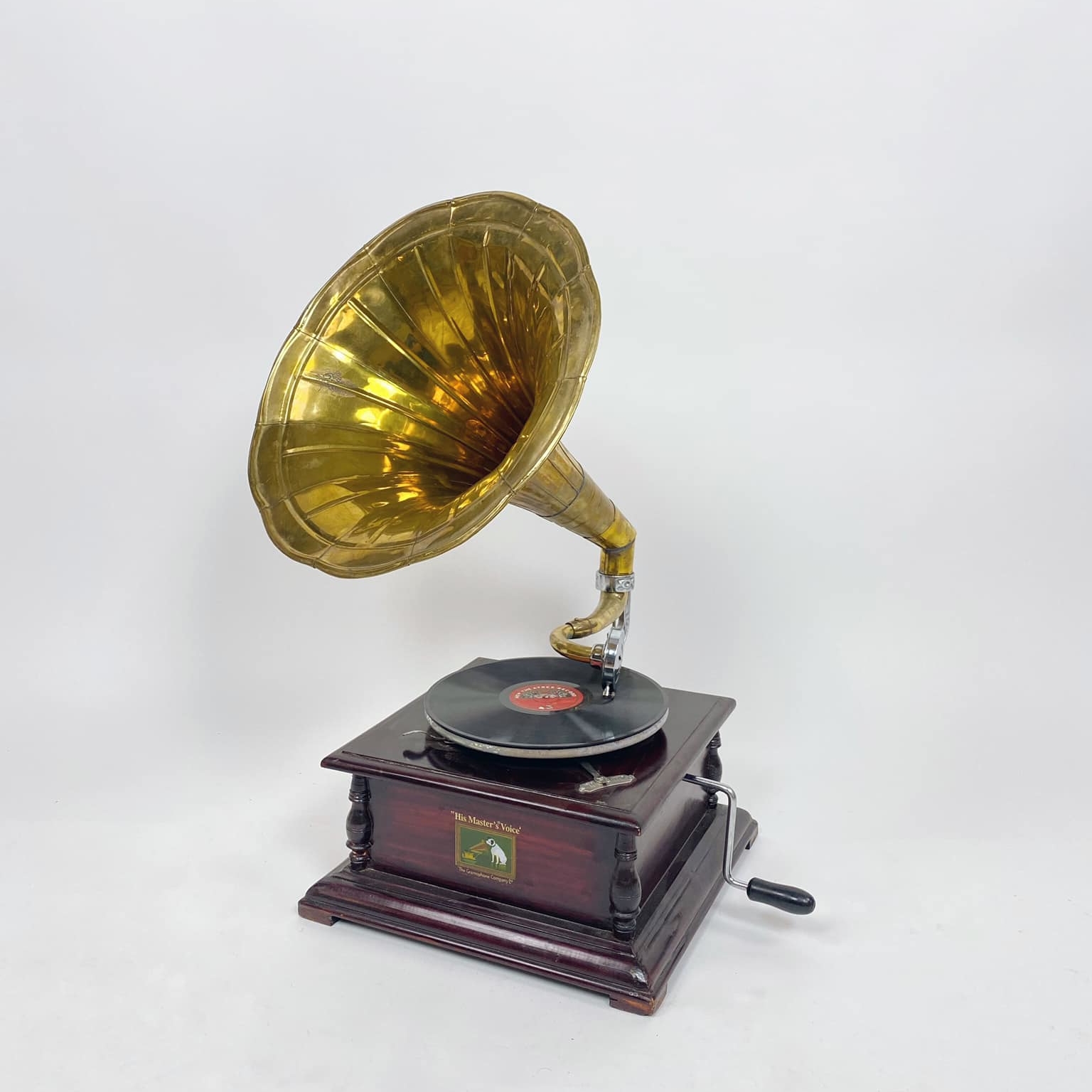 Грамофон квадратний труба золото вінтаж AU-060