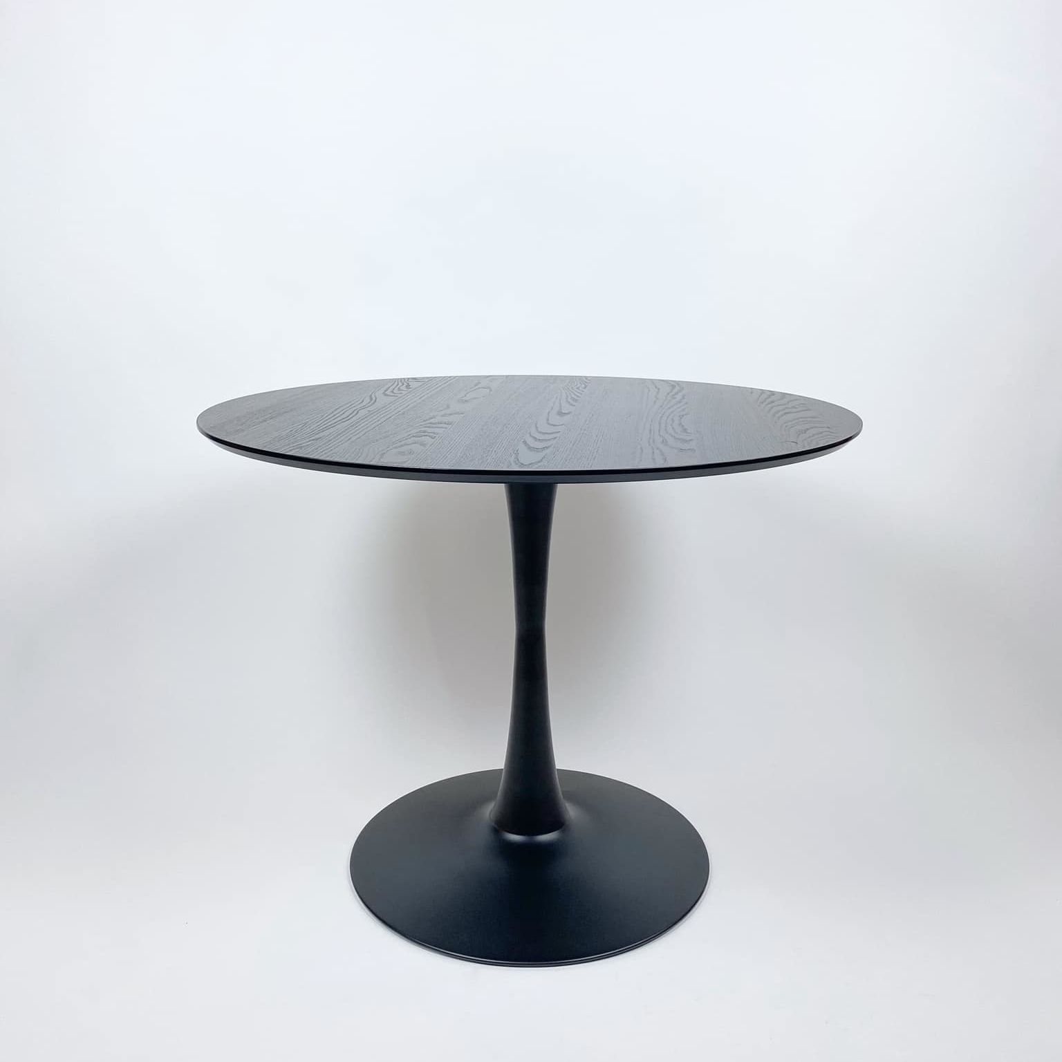 Стіл обідній круглий 100 чорний мдф/метал TB-320