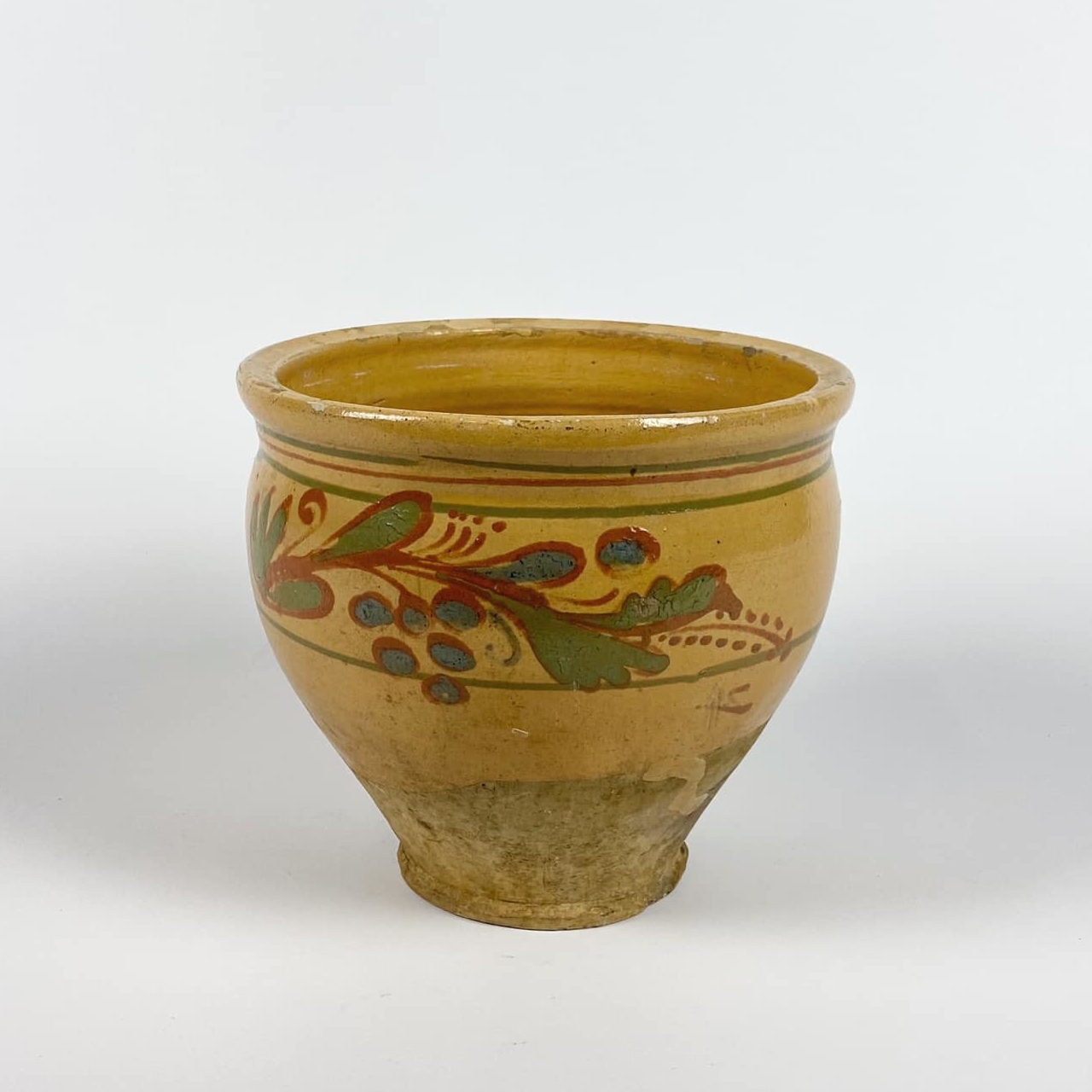 Макітра кераміка з розписом етно беж EN-007