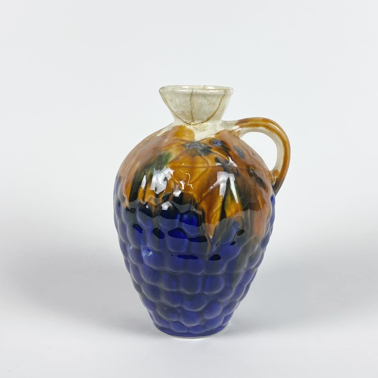 Глечик кераміка розпис Грона винограду етно JU-077