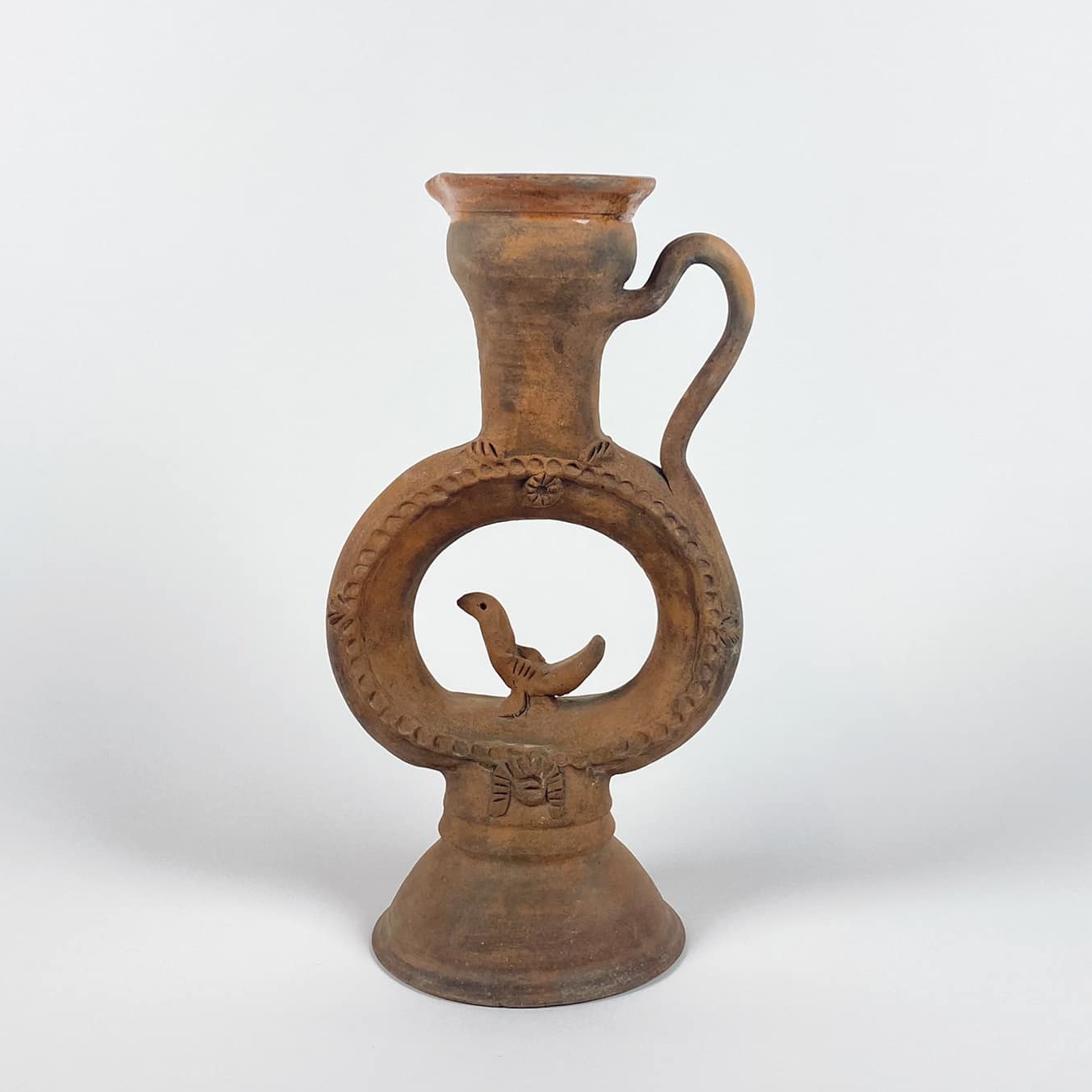 Глечик кераміка з пташкою етно JU-085