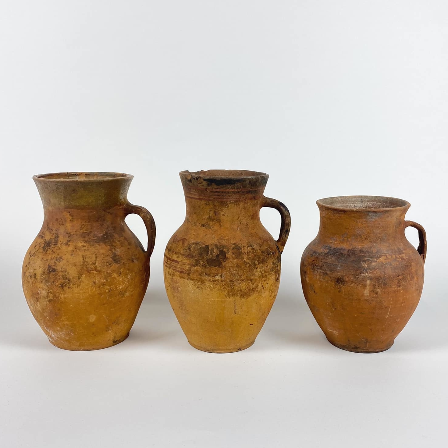 Глечик з ручкою етно теракота EN-043