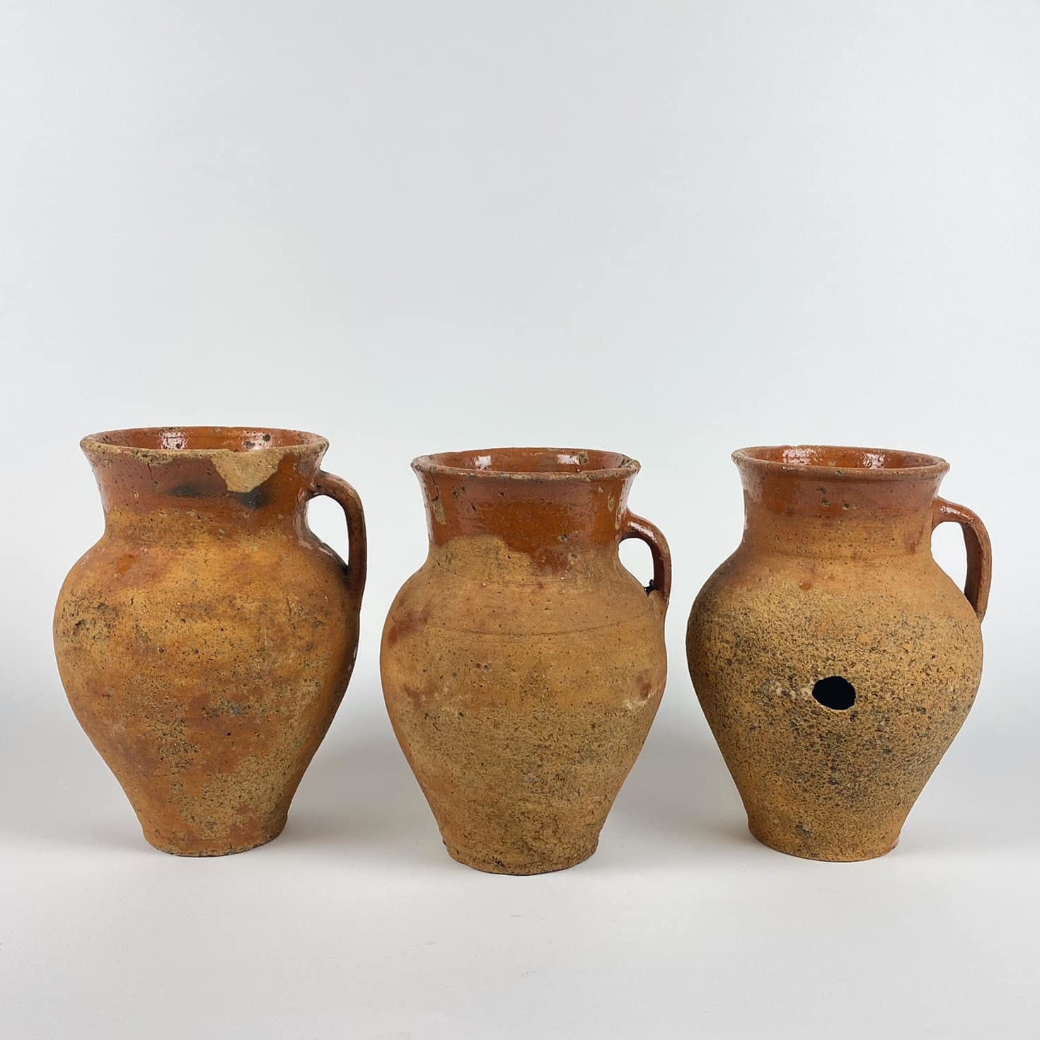 Глечик з ручкою етно теракота EN-044