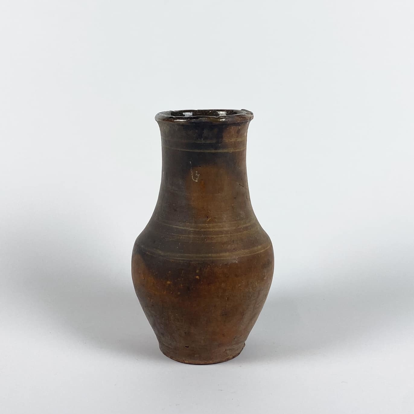 Глечик т-коричневий без ручок етно кераміка EN-057