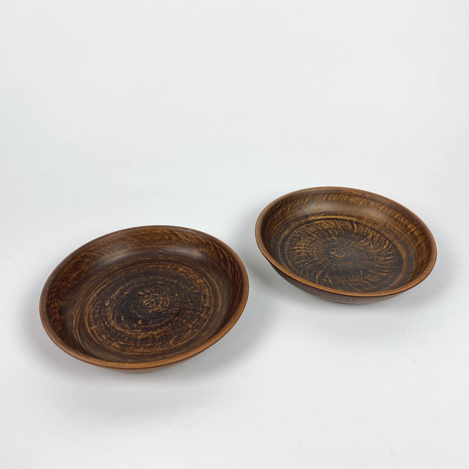 Тарілка глибока коричнева кераміка етно EN-095