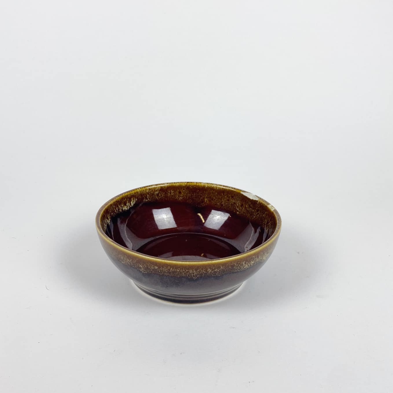 Миска т-коричнева глазур кераміка етно EN-096