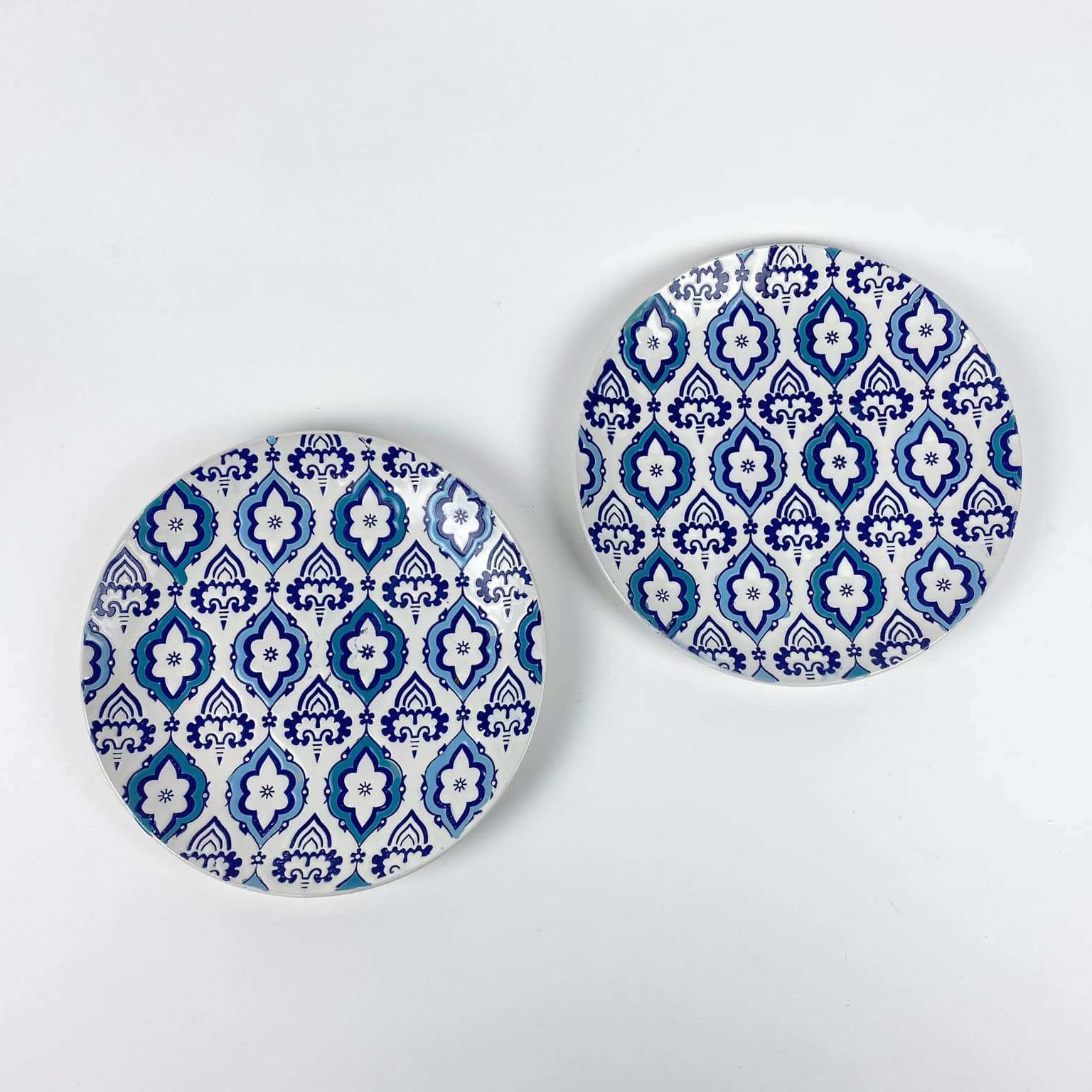 Тарілка обідня східній візерунок блакитний PP-111