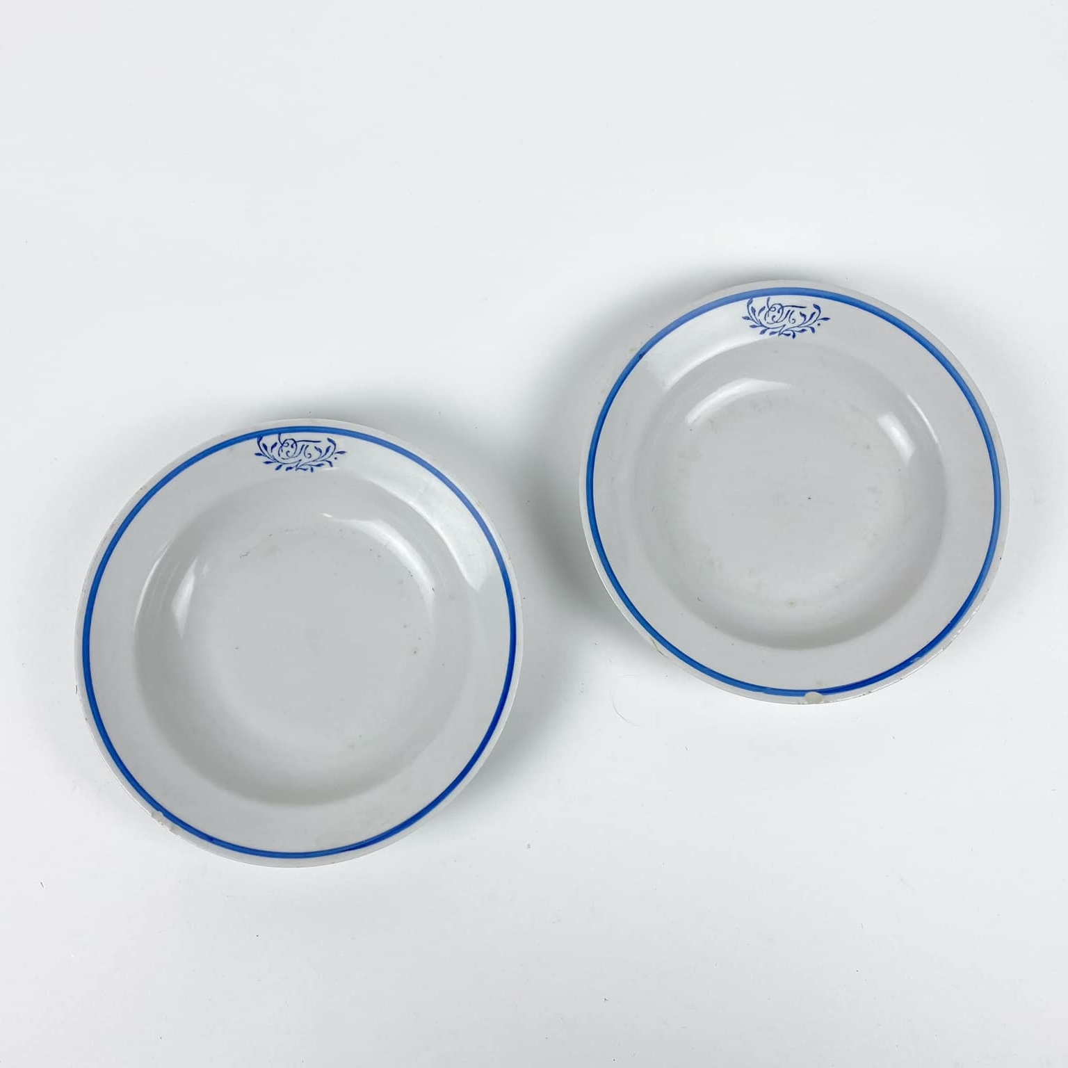 Тарілка супова синій декор вінтаж PP-120