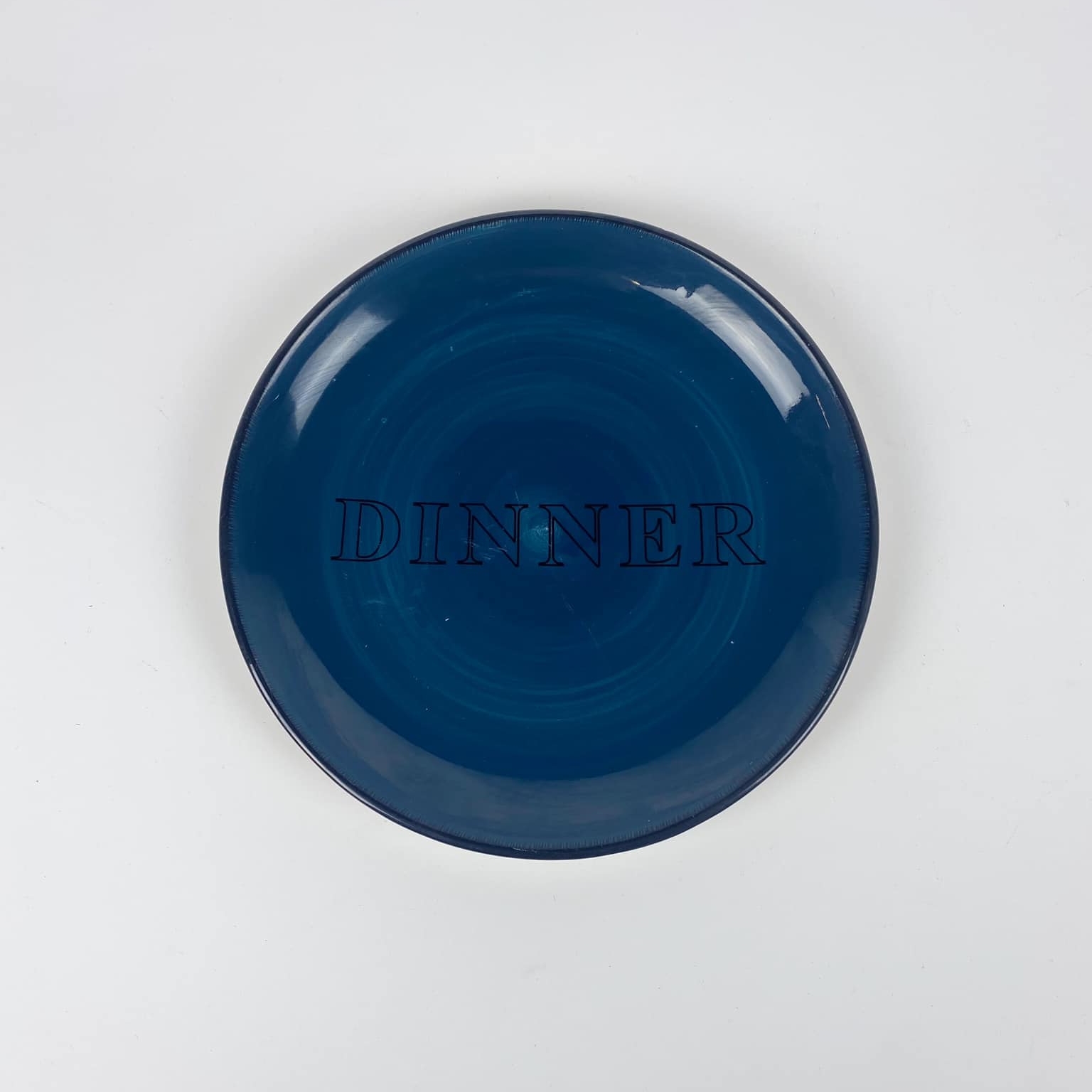 Тарілка обідня Dinner синя кераміка PP-157