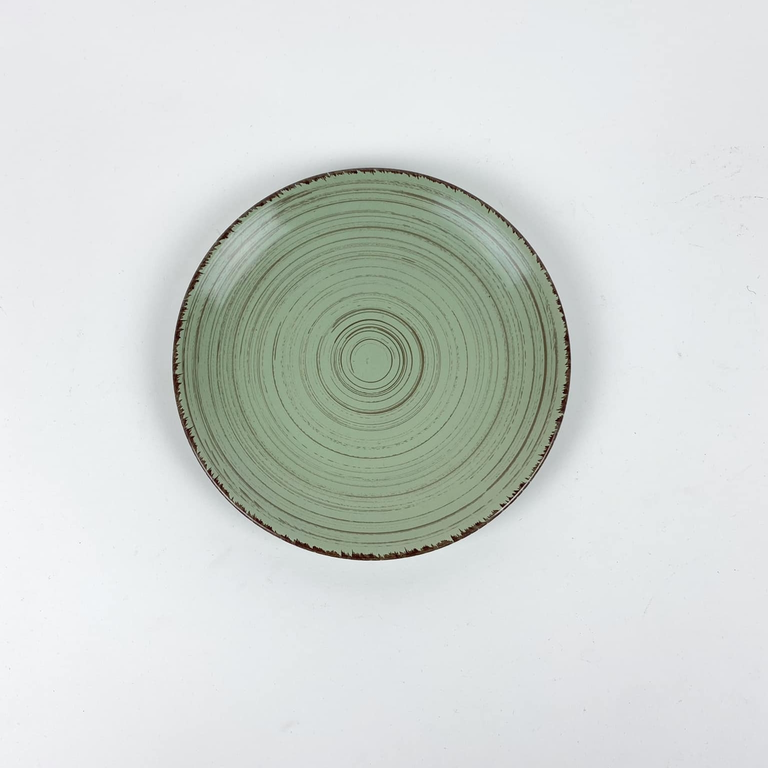 Тарілка обідня св-зелена фактура кераміка PP-167