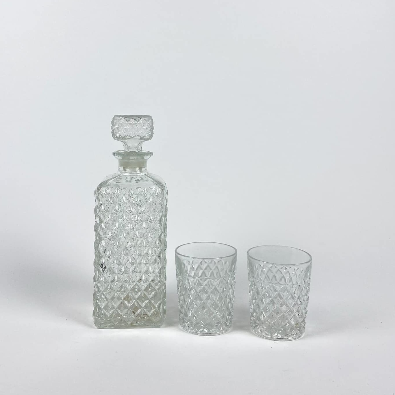 Графин/склянка для віскі квадратний кришталь KF-063