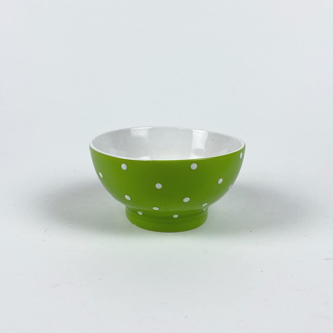 Піала салатово-біла в горох PP-219