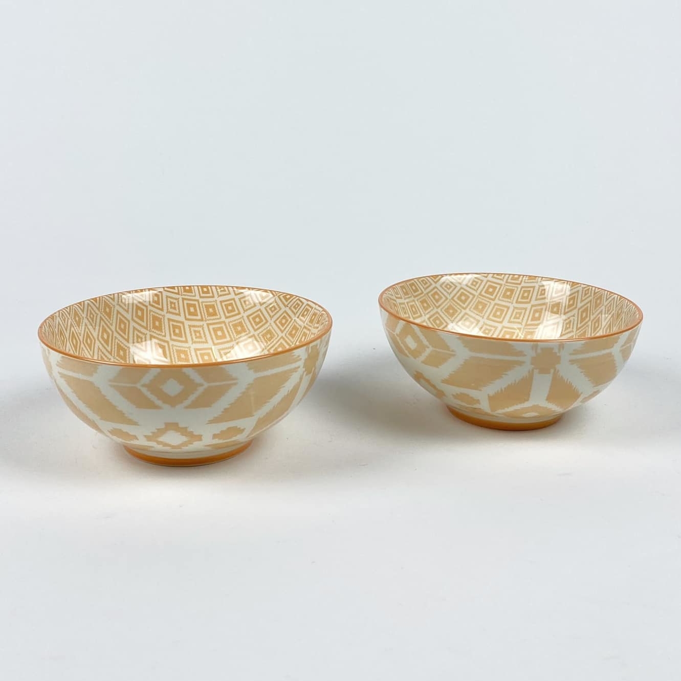 Миска-піала біло-жовтий орнамент PP-224