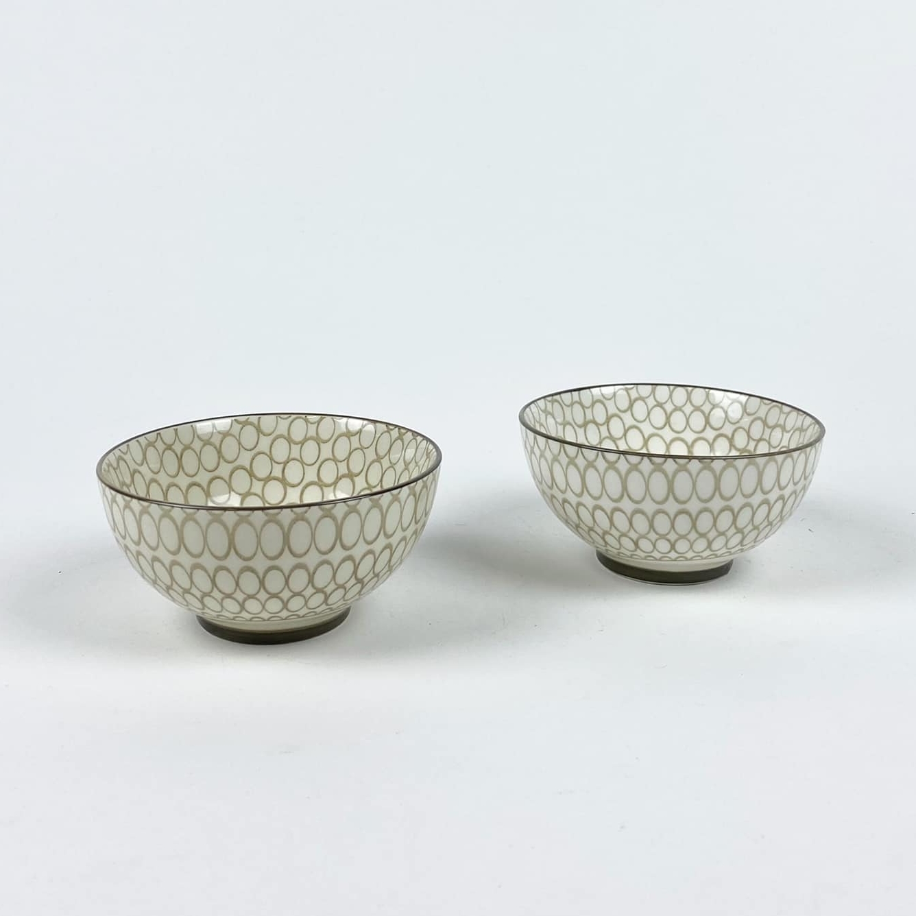 Миска-піала біло-коричневий орнамент PP-230