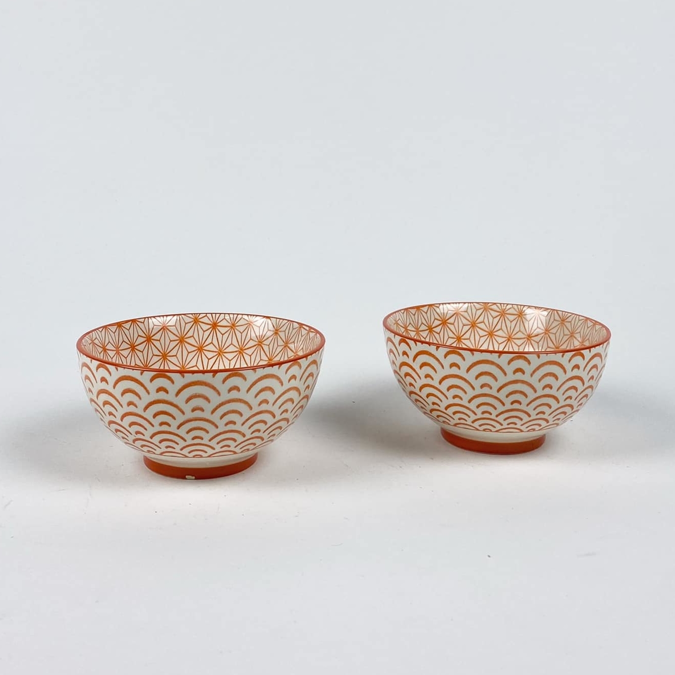 Миска-піала біло-оранжевий орнамент PP-237