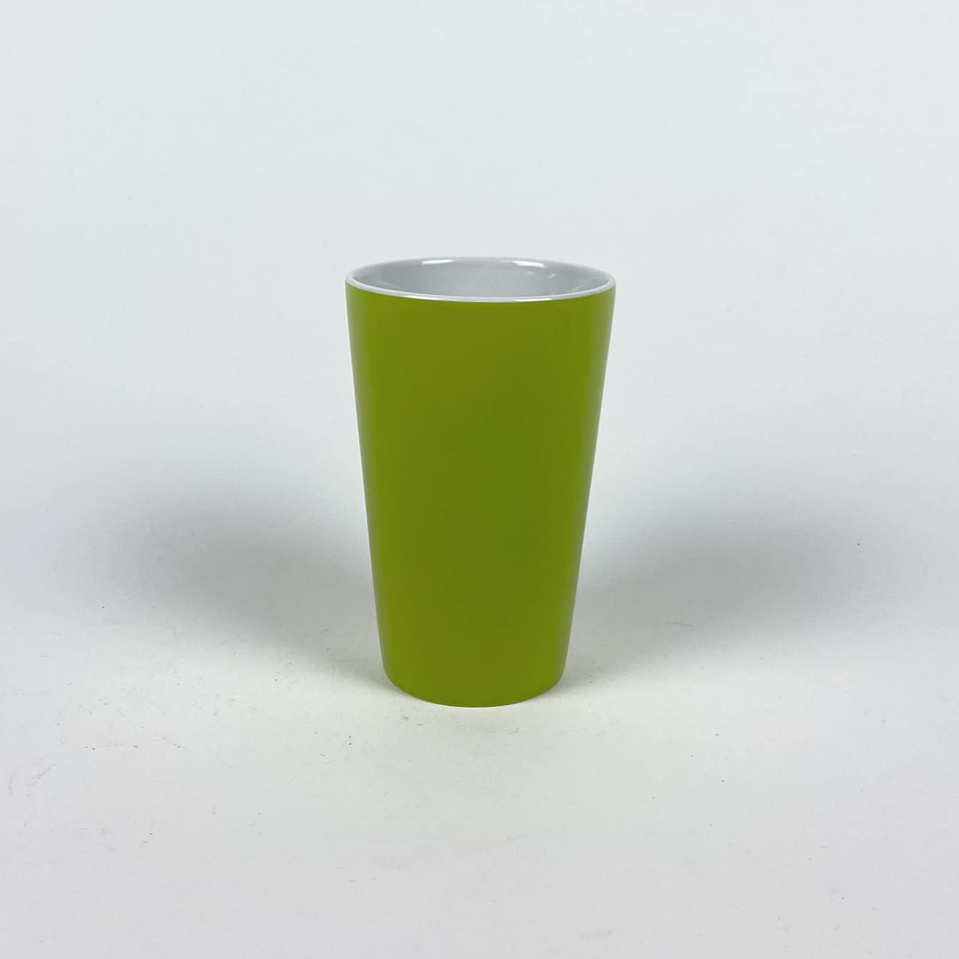 Чашка без ручки салатово-біла кераміка TE-111