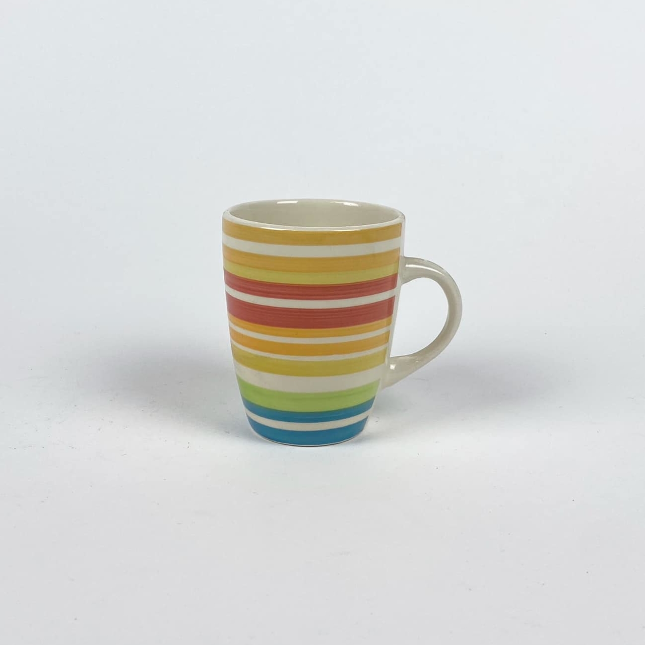 Чашка висока смуги мультиколор TE-119