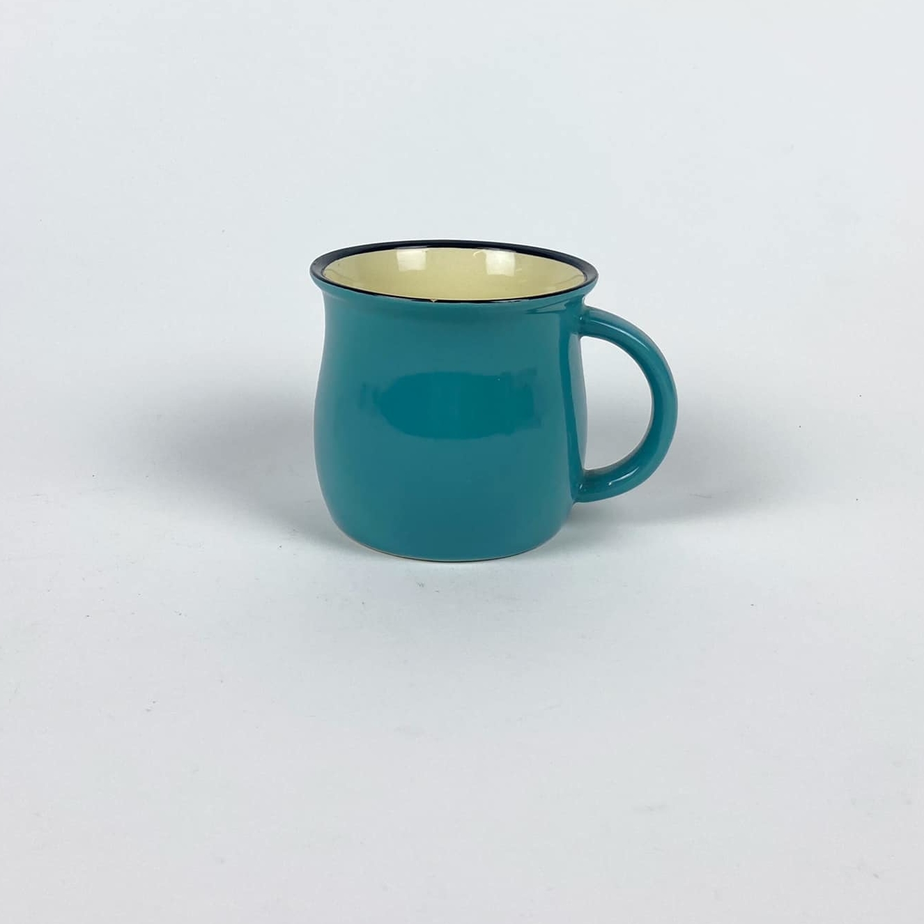 Чашка-кружка бірюзова/беж TE-136
