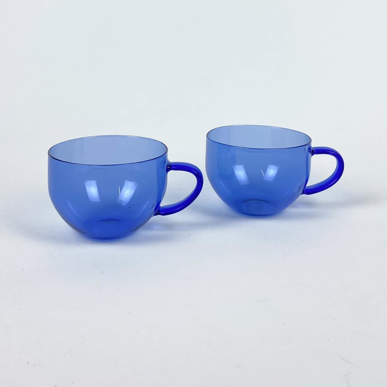 Чашка синя скло TE-143