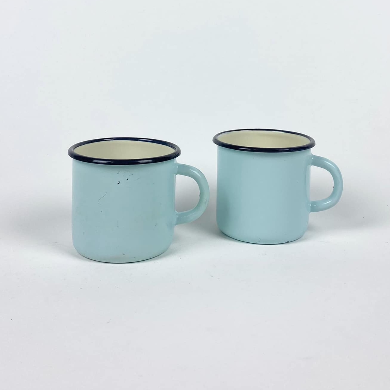 Чашка-кружка св-блакитна метал/емаль TE-146