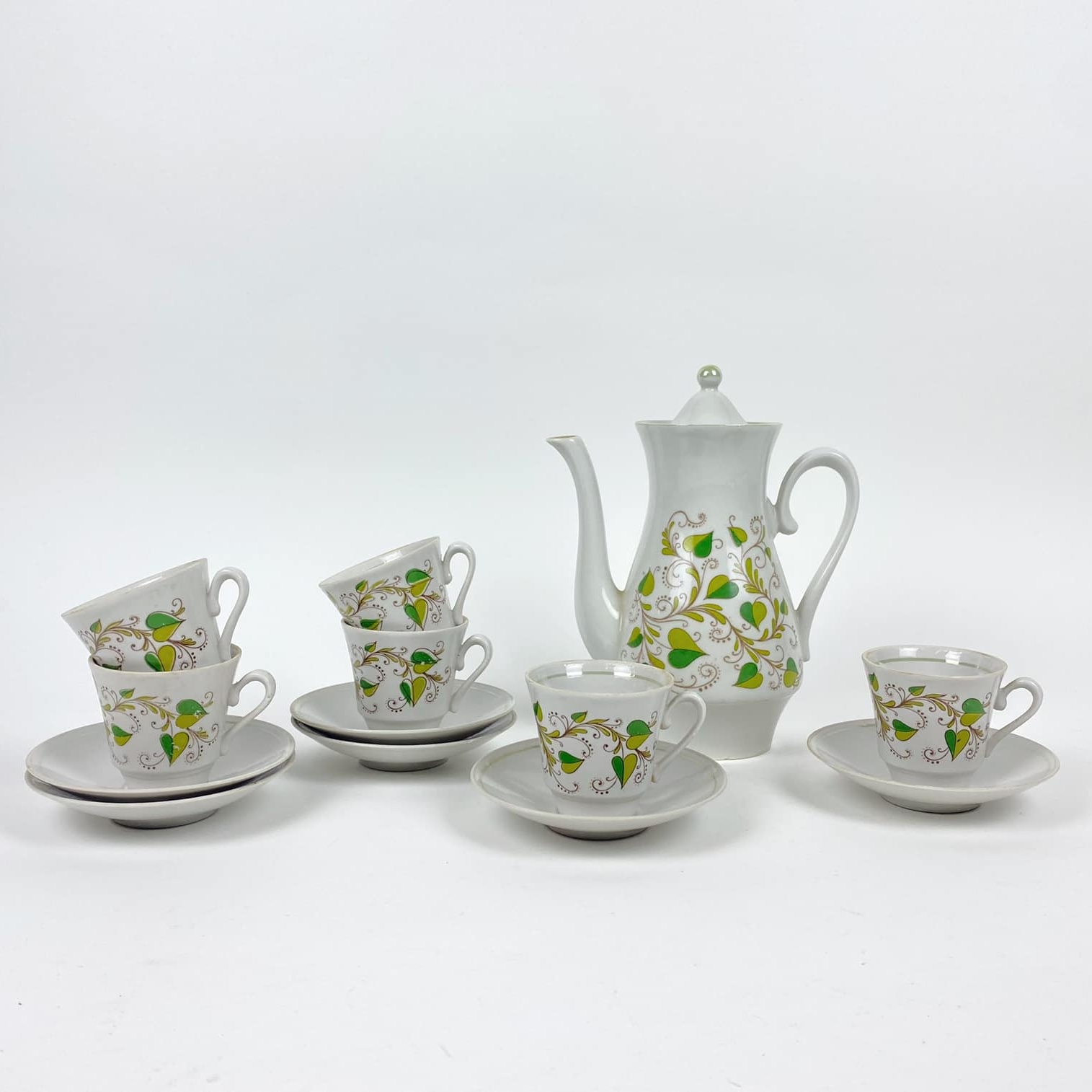 Набір чайно-кавовий Листя вінтаж TE-169