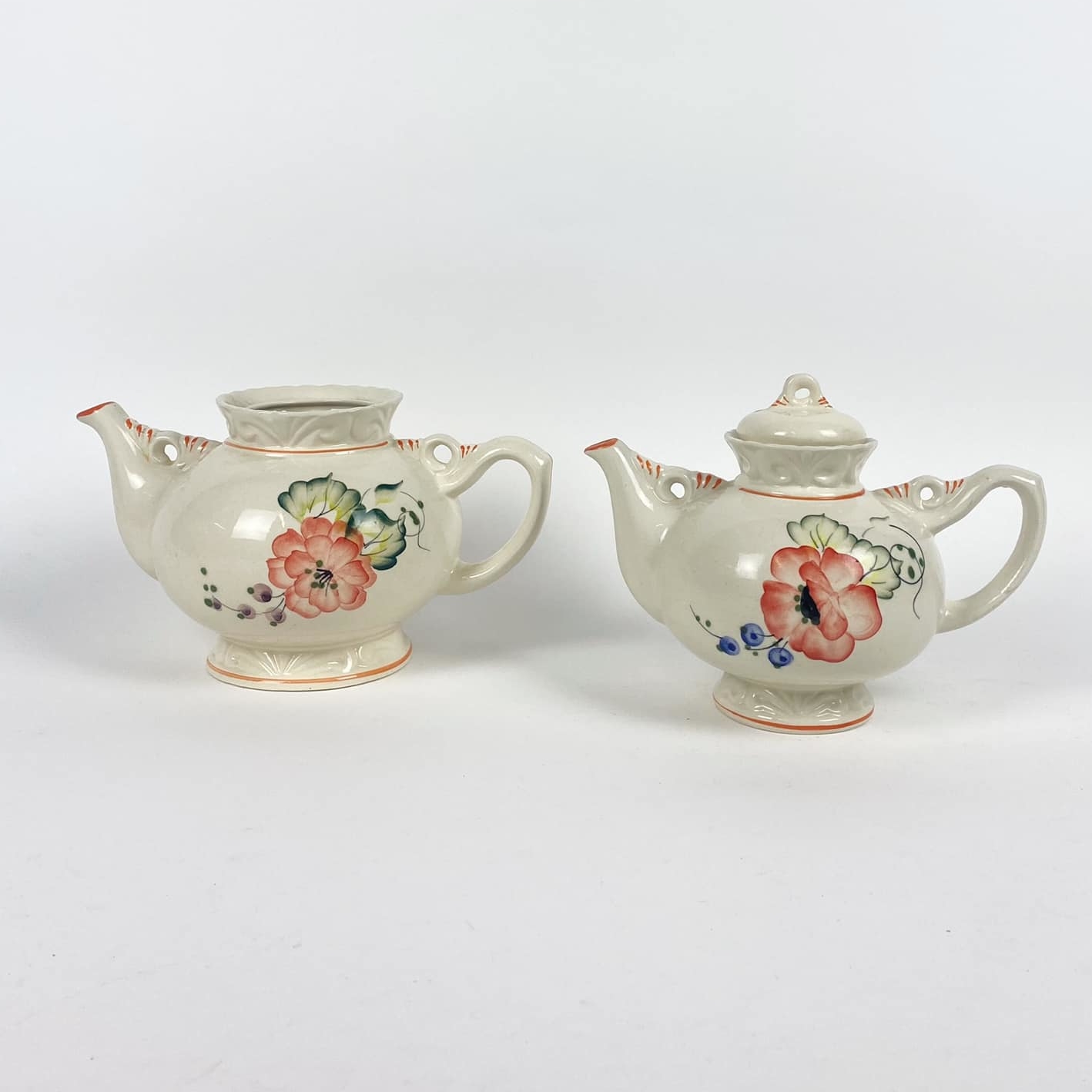 Чайник-заварник Квіти беж кераміка TE-182