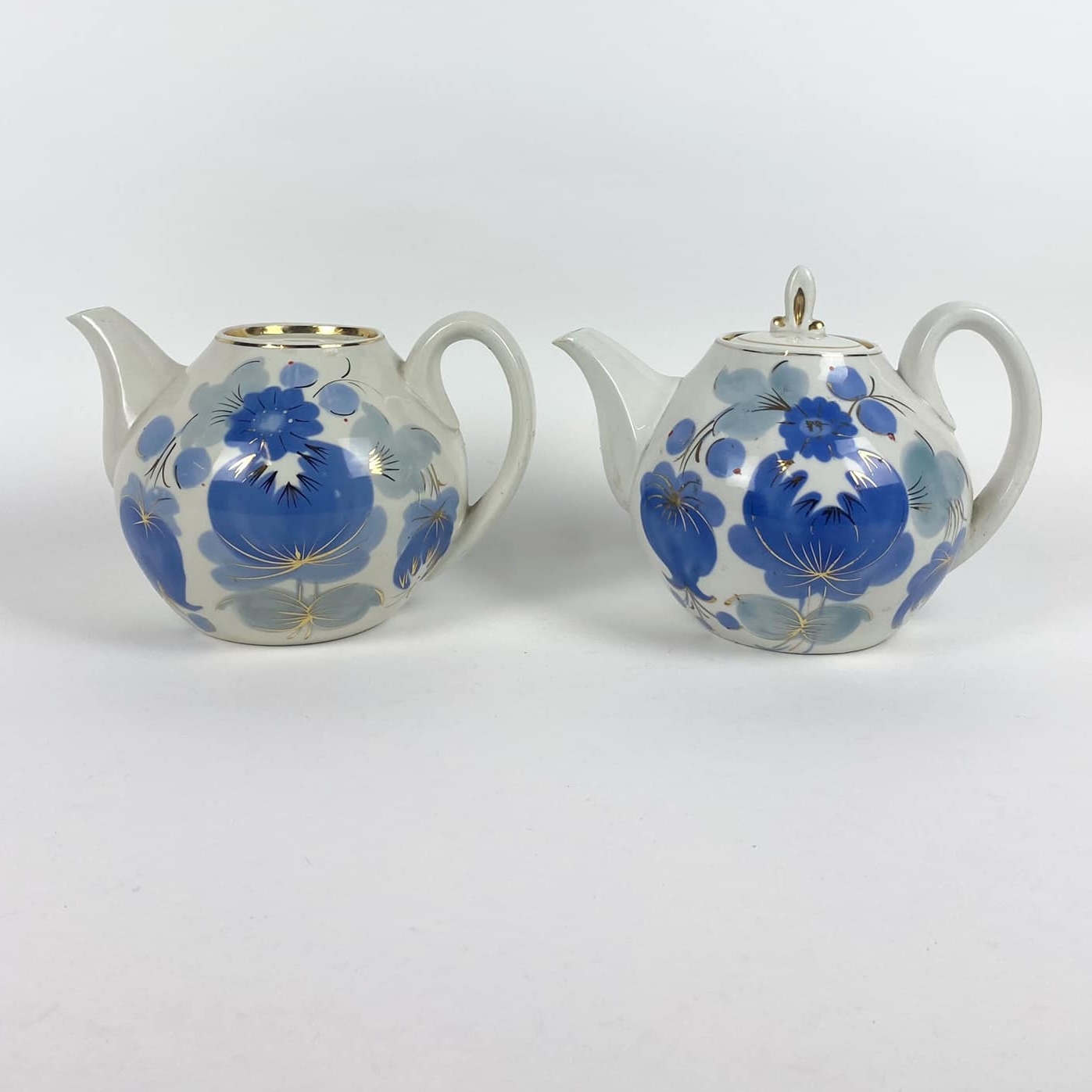 Чайник-заварник Квіти сині кераміка TE-183