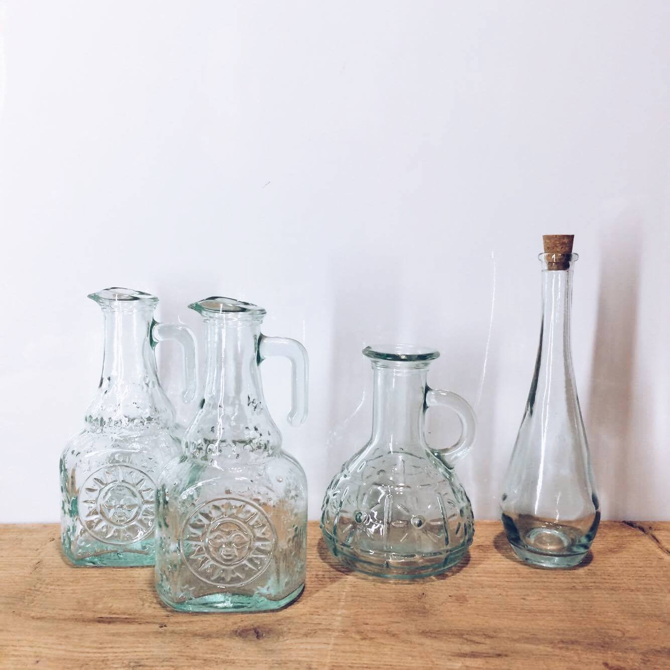 Глечик для оцту/масла рельєфне скло JU-048