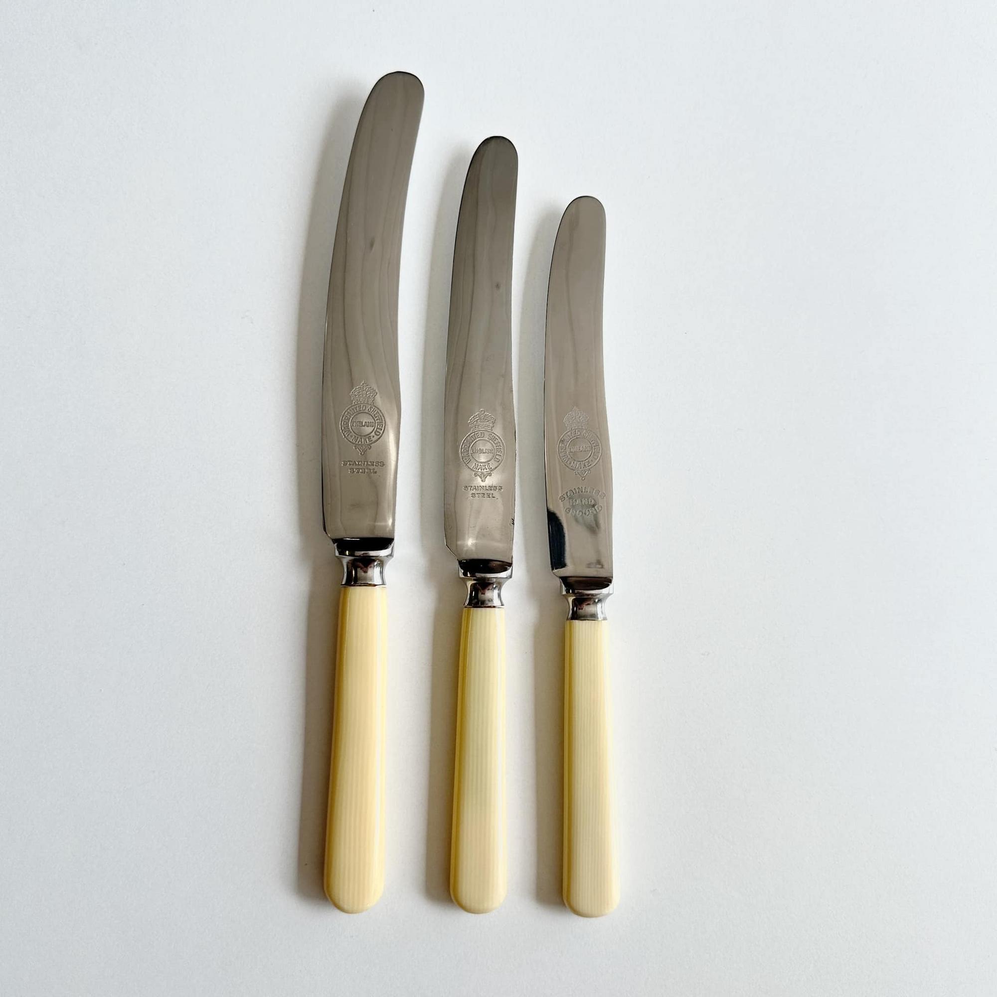 Ніж столовий нерж/кістяна ручка вінтаж KL-025